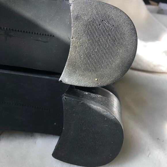 Stuart Weitzman black gortex ankle bootie chunky heel sz 6.5 - Picture 6 of 9